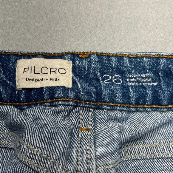 Anthropologie PILCRO Austyn High ‎ Rise Cuffed Wide Leg Jeans Women 26 Relaxed - Picture 2 of 11